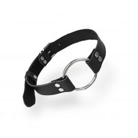 Кляп Металеве кільце з натуральної шкіри Art of Sex - Gag Ring Metal, колір Чорний - 3