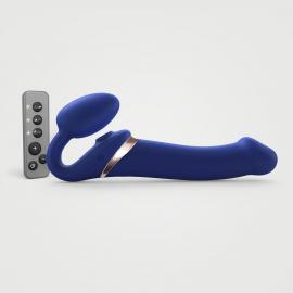 Безремневий вібрострапон із вакуумною стимуляцією Strap-On-Me MULTI ORGASM Blue L - 1