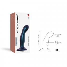 Дилдо Strap-On-Me DILDO PLUG SNAKY METALLIC BLUE, размер M - 4