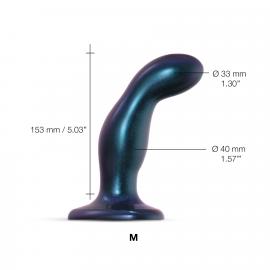 Дилдо Strap-On-Me DILDO PLUG SNAKY METALLIC BLUE, размер M - 3