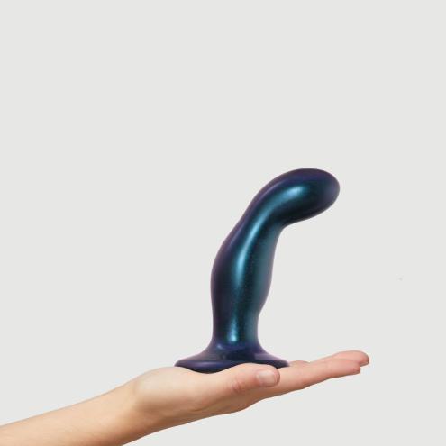 Ділдо Strap-On-Me DILDO PLUG SNAKY METALLIC BLUE, розмір M