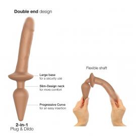 Анальна пробка з дилдо Strap-On-Me SWITCH PLUG-IN REALISTIC DILDO CARAMEL - S - 1