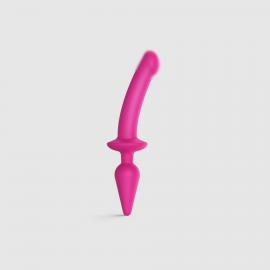 Анальна пробка з дилдо Strap-On-Me SWITCH PLUG-IN SEMI-REALISTIC DILDO FUCHSIA - L - 1