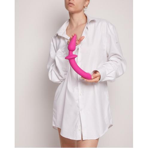 Анальна пробка з дилдо Strap-On-Me SWITCH PLUG-IN SEMI-REALISTIC DILDO FUCHSIA - L