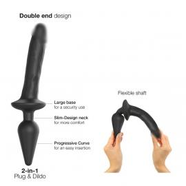 Анальна пробка з дилдо Strap-On-Me SWITCH PLUG-IN REALISTIC DILDO BLACK - XXL - 3