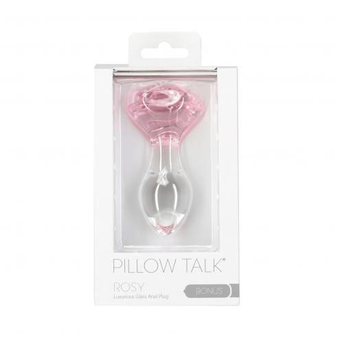 Скляна анальна пробка Pillow Talk - Rosy- Luxurious Glass