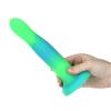 Светящийся в темноте фаллоимитатор ADDICTION - Rave - 8  Glow in the Dark Dildo - Blue Green