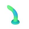 Светящийся в темноте фаллоимитатор ADDICTION - Rave - 8  Glow in the Dark Dildo - Blue Green