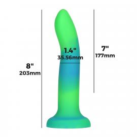 Фалоімітатор, що світиться у темряві ADDICTION - Rave - 8  Glow in the Dark Dildo - Blue Green - 6