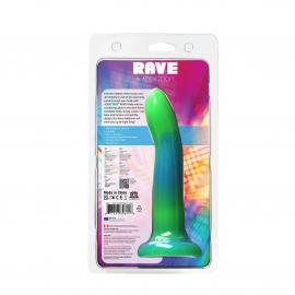Фалоімітатор, що світиться у темряві ADDICTION - Rave - 8  Glow in the Dark Dildo - Blue Green - 9