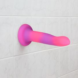 Фалоімітатор, що світиться у темряві ADDICTION - Rave - 8  Glow in the Dark Dildo - Pink Purple - 6