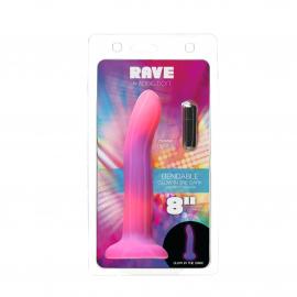 Фалоімітатор, що світиться у темряві ADDICTION - Rave - 8  Glow in the Dark Dildo - Pink Purple - 9