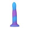 Светящийся в темноте фаллоимитатор ADDICTION - Rave - 8  Glow in the Dark Dildo - Blue Purple