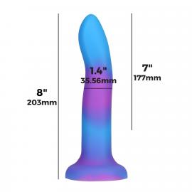 Фалоімітатор, що світиться у темряві ADDICTION - Rave - 8  Glow in the Dark Dildo - Blue Purple - 5