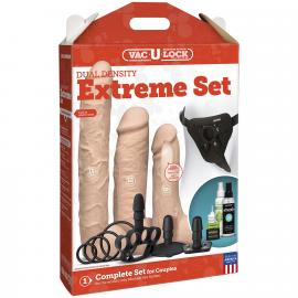 Набор для страпона Doc Johnson Vac-U-Lock Dual Density Extreme Set, диаметр: 7,72 см, 2×6,99 см - 3