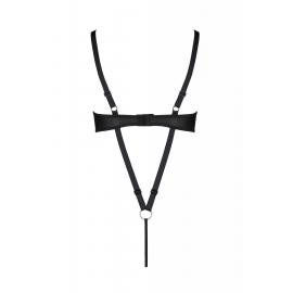 Боді з еко-шкіри CELINE BODY - Passion з доступом, black, Size+, 4XL/5XL - 2