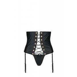Пояс-корсет из экокожи CELINE SET black 4XL/5XL — Passion - 4