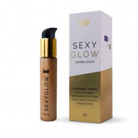 Крем-шиммер для тела Intt Sexy Glow (60 мл) с маслом ши и ароматом ванили, сияющая загорелая кожа - 1