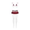 Еротичний костюм школярки з міні-спідницею Obsessive Schooly 5pcs costume L/XL, біло-червоний, топ, спідниця