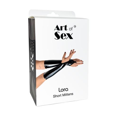 Вінілові міттинки Art of Sex - Lora короткі, розмір M