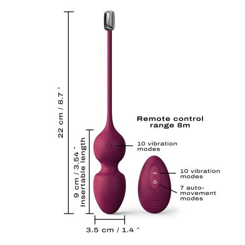 Вагінальні кульки з вібрацією Dorcel LOVE BALLS PLUM