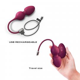 Вагінальні кульки з вібрацією Dorcel LOVE BALLS PLUM - 4