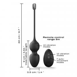 Вагінальні кульки з вібрацією Dorcel - LOVE BALLS BLACK - 5