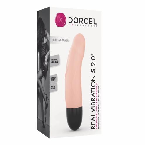 Вибратор Dorcel Real Vibration S Flesh 2.0, диам 3,7см, перезаряжаемый, для точки G