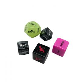 Набір кубиків Wooomy Ooo 5 Dice Set (EN): місця та пози для сексу, інтимні дії та частини тіла - 1