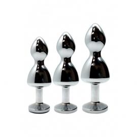 Анальна пробка Wooomy Lollypop Double Ball Metal Plug Blue M - 4