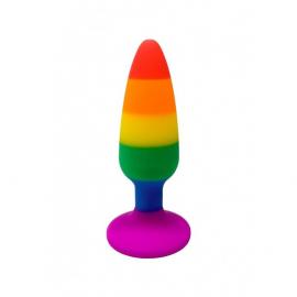 Анальна пробка Wooomy Hiperloo Silicone Rainbow Plug S - 1