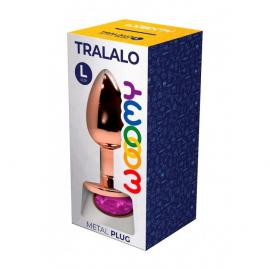 Анальна пробка Wooomy Tralalo Rose Gold Plug MAGENTA L - 4