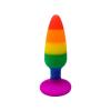 Анальна пробка Wooomy Hiperloo Silicone Rainbow Plug L