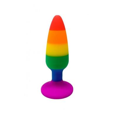 Анальная пробка Wooomy Hiperloo Silicone Rainbow Plug L