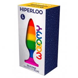Анальна пробка Wooomy Hiperloo Silicone Rainbow Plug L - 4
