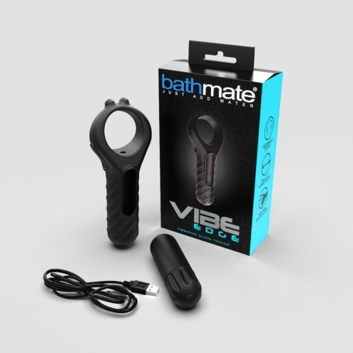 Эрекционное кольцо с вибропулей Bathmate Vibe Edge, перезаряжаемое, 10 режимов