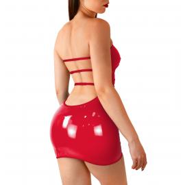 Сексуальна вінілова сукня Art of Sex - Jaklin, розмір L-2XL, колір червоний - 3