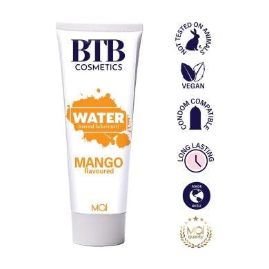 Мастило на водній основі BTB FLAVORED MANGO з ароматом манго (100 мл)