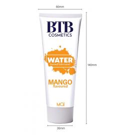 Мастило на водній основі BTB FLAVORED MANGO з ароматом манго (100 мл) - 4
