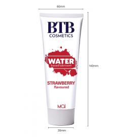 Смазка на водной основе BTB FLAVORED STRAWBERRY с ароматом клубники (100мл) - 4