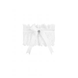 Ажурна підв'язка Obsessive Amor Blanco garter white - 2