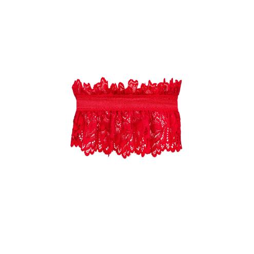 Ажурна підв'язка Obsessive Amor Cherris garter red