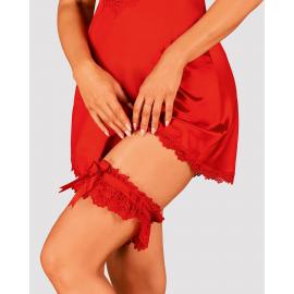 Ажурна підв'язка Obsessive Amor Cherris garter red - 1