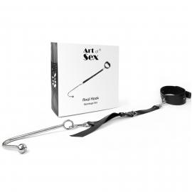 Анальный крюк 2 с ошейником из натуральной кожи Art of Sex - Anal hook - 5