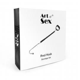 Анальний гак 3 з нашийником із натуральної шкіри Art of Sex - Anal hook - 2