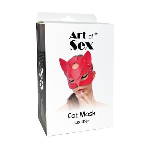 Маска Кошечки Art of Sex - Cat Mask, Червоний