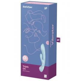 Вібратор-кролик Satisfyer Triple Oh Blue - 4