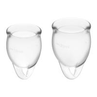 Набір менструальних чаш Satisfyer Feel Confident (Transparent), 15мл та 20мл