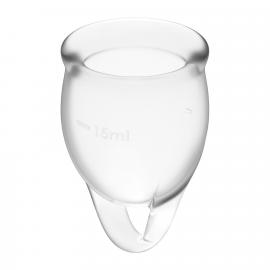 Набір менструальних чаш Satisfyer Feel Confident (Transparent), 15мл та 20мл - 2