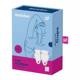 Набір менструальних чаш Satisfyer Feel Confident (Transparent), 15мл та 20мл - 4